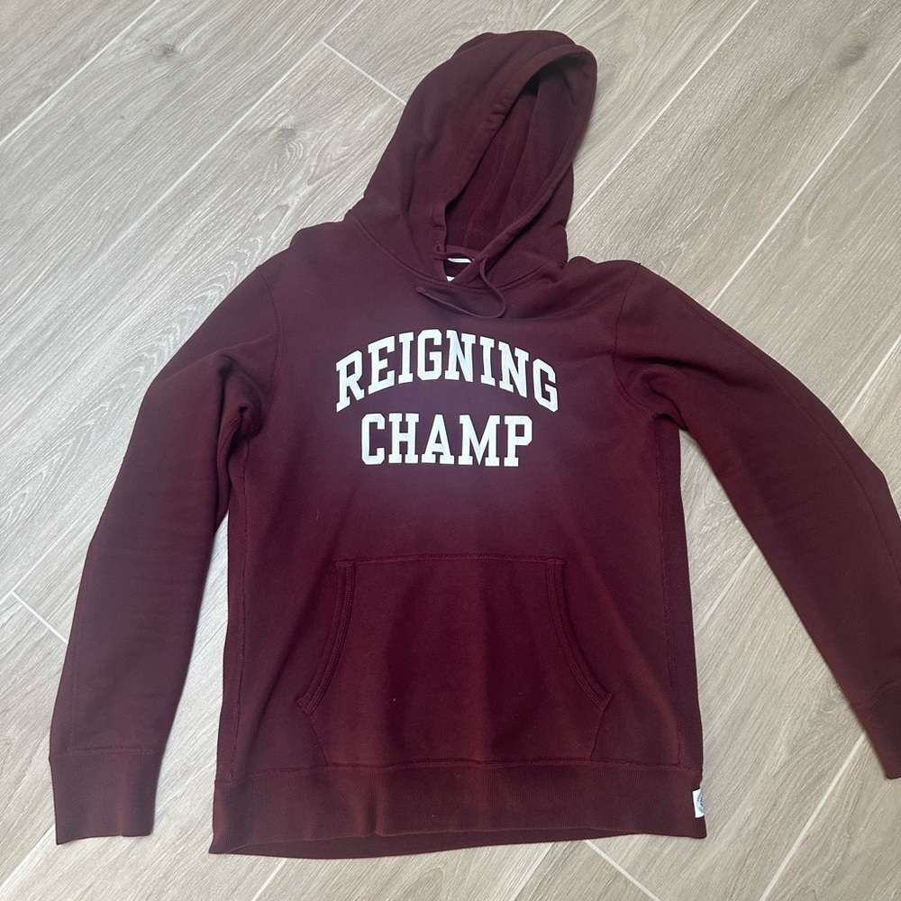 Reigning champ dark red hoodie medium